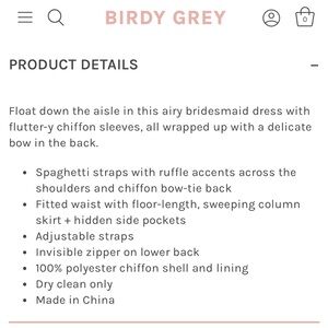 Birdie Grey Bridesmaid Dress